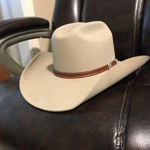 Stetson Western 4X Cowboy hat with custom hand rolled brim - Size 7 1/4 (58)